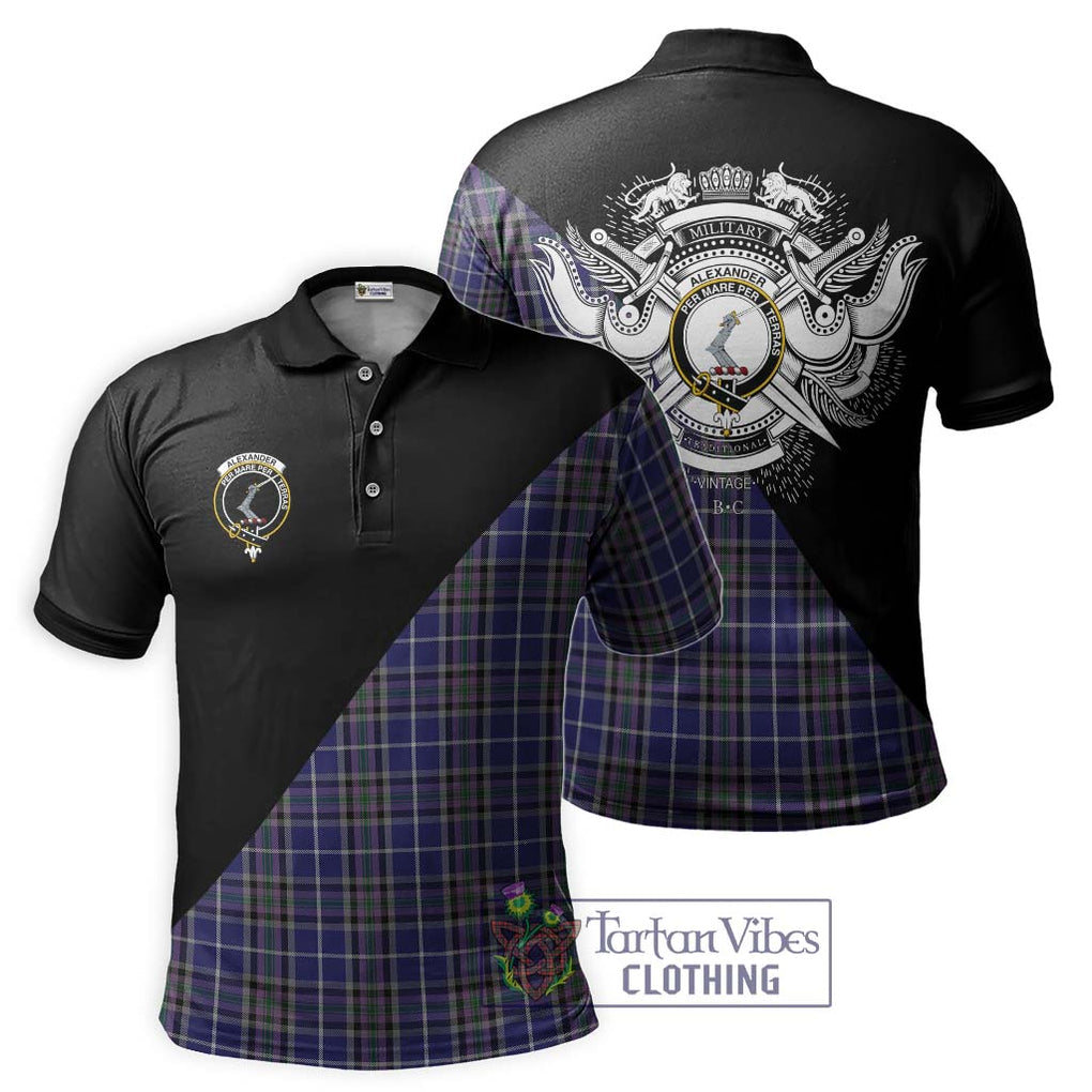 Alexander of Menstry Tartan Polo Shirt with Family Crest and Military Logo Style Kid - Tartanvibesclothing Shop