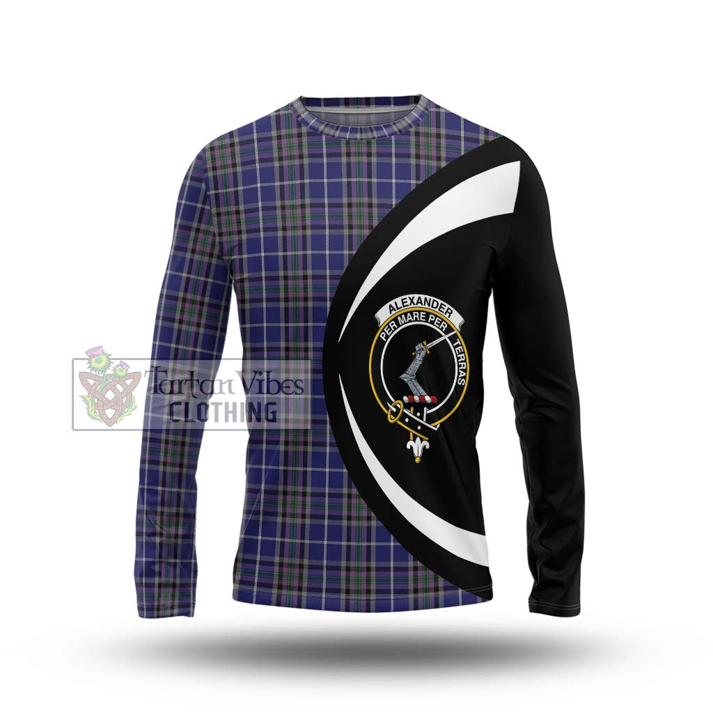 Alexander of Menstry Tartan Long Sleeve T-Shirt with Family Crest Circle Style Unisex - Tartan Vibes Clothing