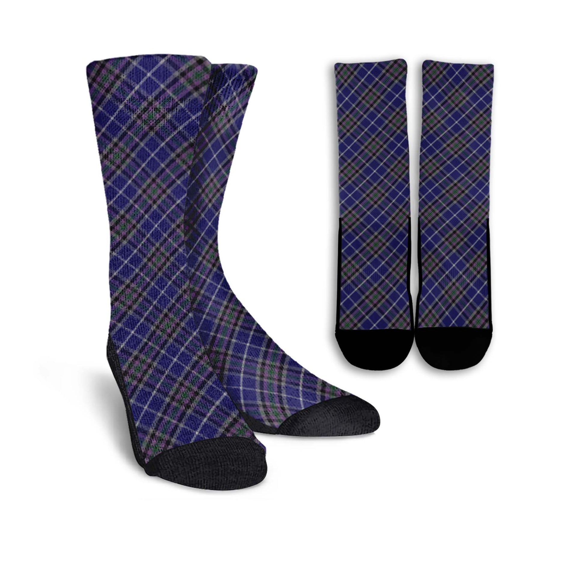 Alexander of Menstry Tartan Crew Socks Cross Tartan Style - Tartanvibesclothing