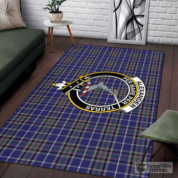 Alexander of Menstry Tartan Area Rug with Family Crest