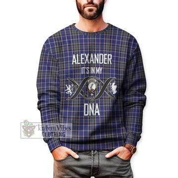 Alexander of Menstry Tartan Sweatshirt with Family Crest DNA In Me Style