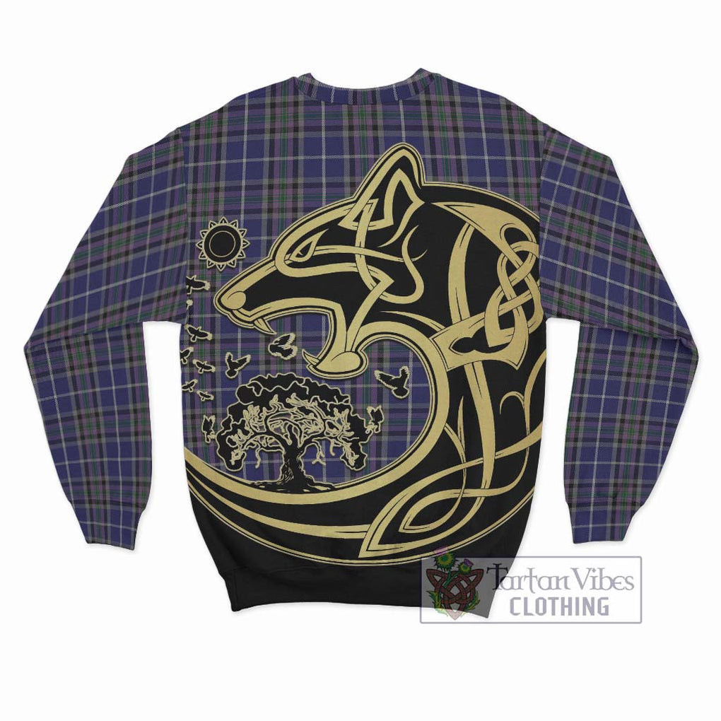 Alexander of Menstry Tartan Sweatshirt with Family Crest Celtic Wolf Style - Tartan Vibes Clothing