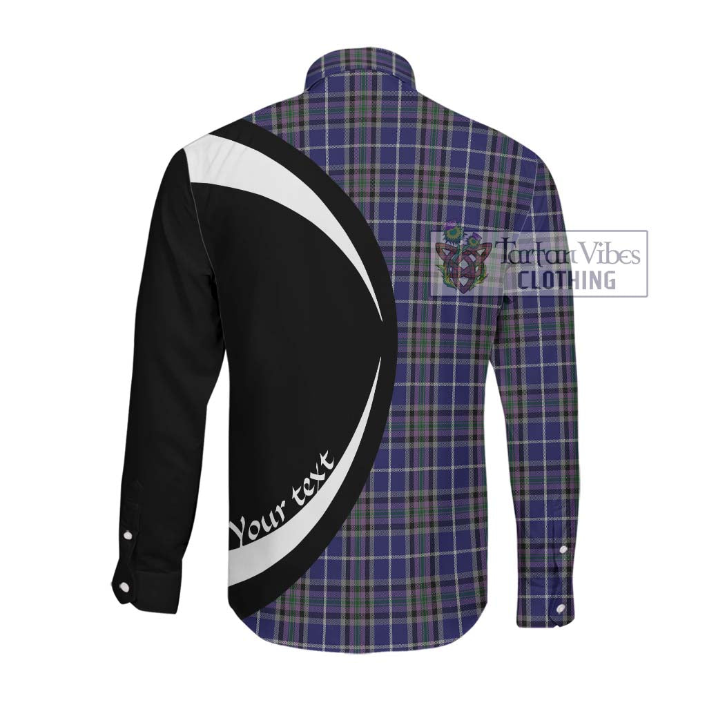 Alexander of Menstry Tartan Long Sleeve Button Up with Family Crest Circle Style Men's Shirt - Tartan Vibes Clothing