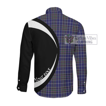 Alexander of Menstry Tartan Long Sleeve Button Up with Family Crest Circle Style