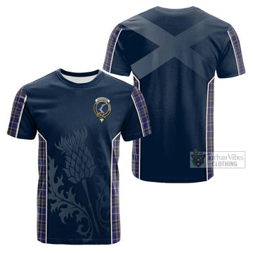 Alexander of Menstry Tartan Cotton T-shirt with Family Crest and Scottish Thistle Vibes Sport Style