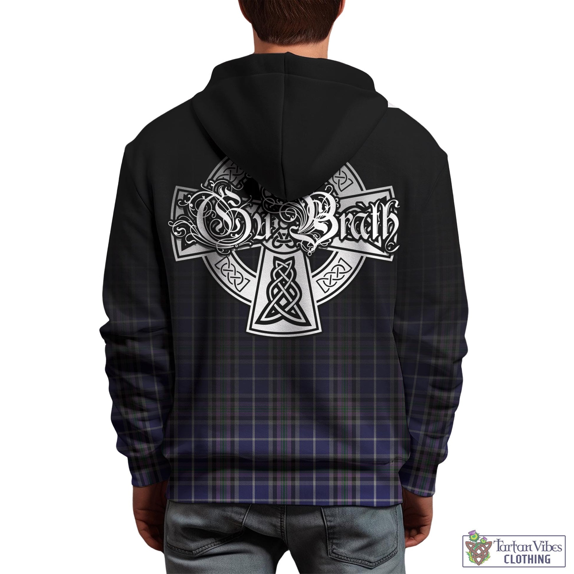 Tartan Vibes Clothing Alexander of Menstry Tartan Hoodie Featuring Alba Gu Brath Family Crest Celtic Inspired