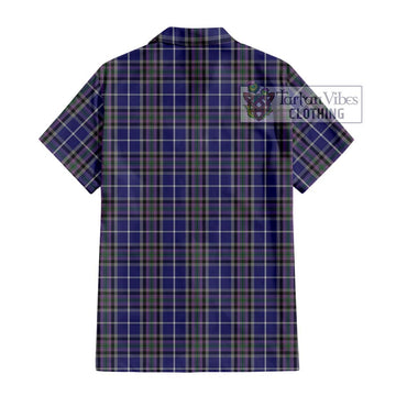 Alexander of Menstry Tartan Short Sleeve Button Shirt with Family Crest DNA In Me Style