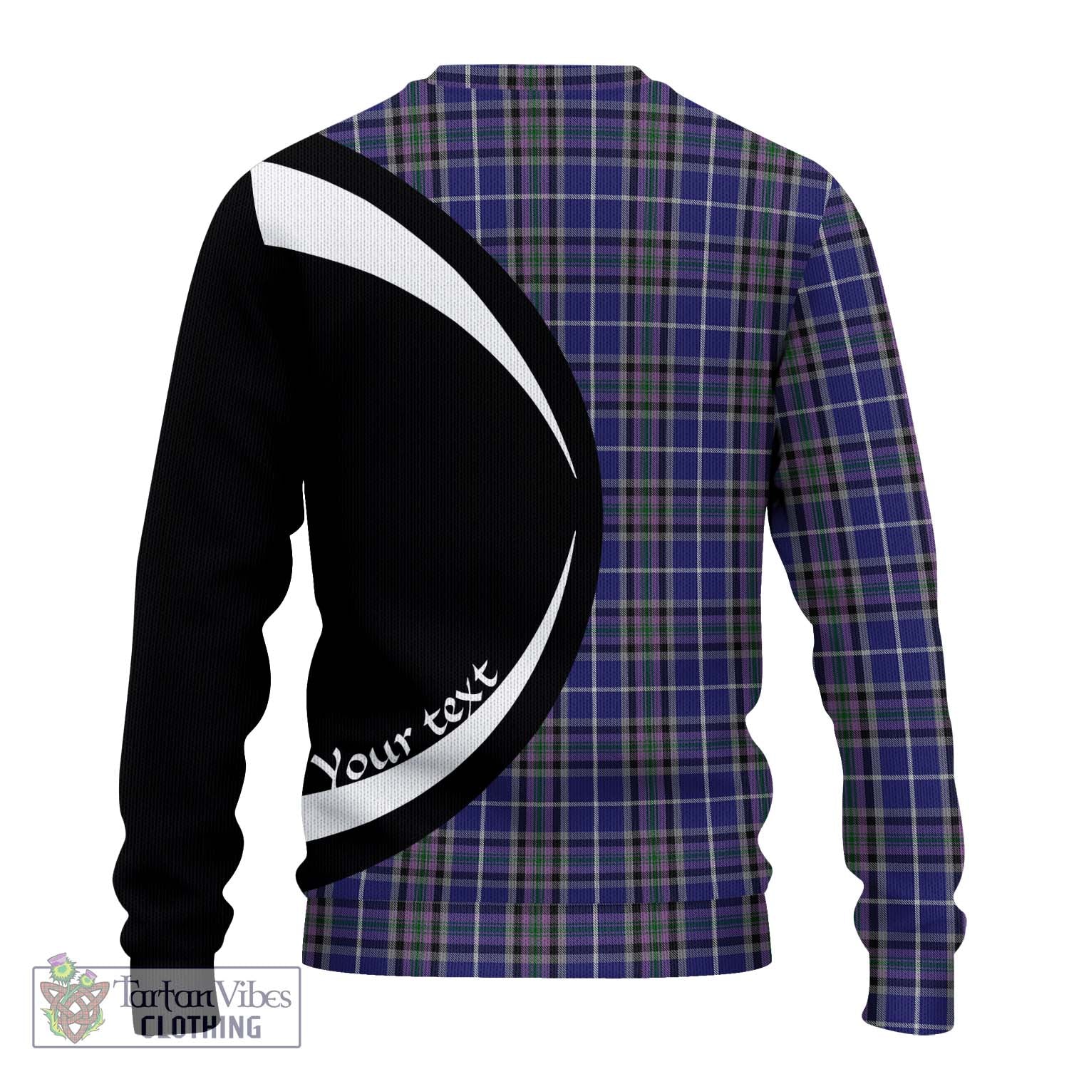 Tartan Vibes Clothing Alexander of Menstry Tartan Knitted Sweater with Family Crest Circle Style