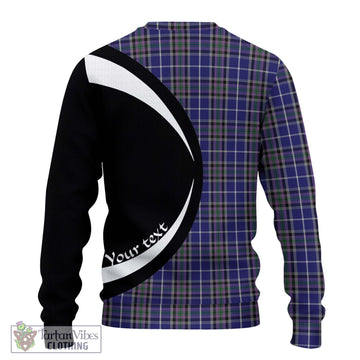 Alexander of Menstry Tartan Knitted Sweater with Family Crest Circle Style