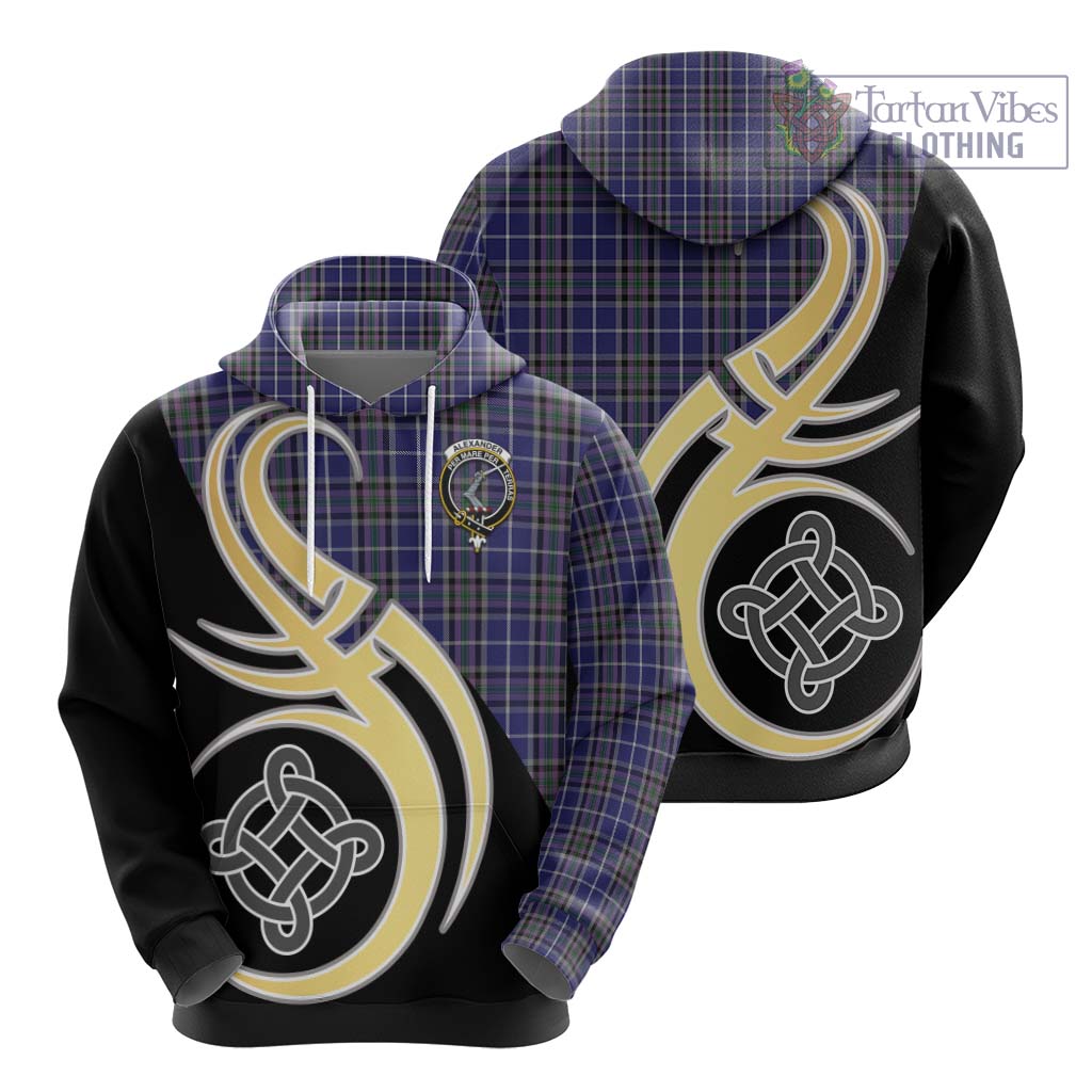 Alexander of Menstry Tartan Hoodie with Family Crest and Celtic Symbol Style - Tartan Vibes Clothing