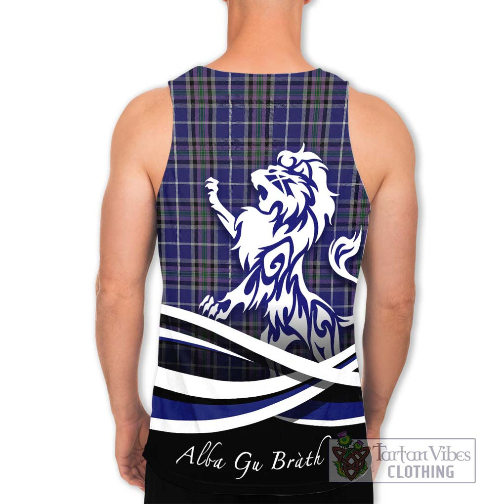 Alexander of Menstry Tartan Men's Tank Top with Alba Gu Brath Regal Lion Emblem - Tartanvibesclothing Shop