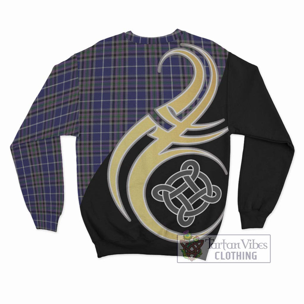 Alexander of Menstry Tartan Sweatshirt with Family Crest and Celtic Symbol Style - Tartan Vibes Clothing