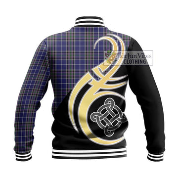 Alexander of Menstry Tartan Baseball Jacket with Family Crest and Celtic Symbol Style