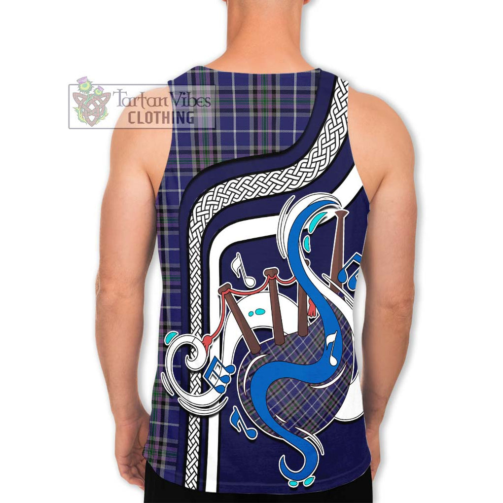 Alexander of Menstry Tartan Men's Tank Top with Epic Bagpipe Style - Tartanvibesclothing Shop