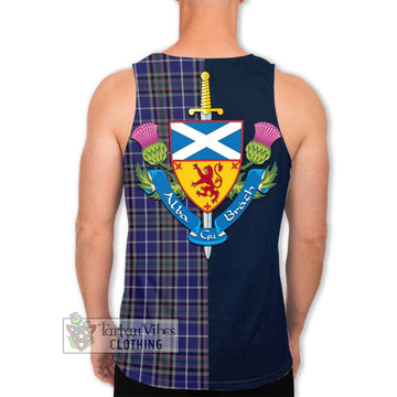 Alexander of Menstry Tartan Men's Tank Top Alba with Scottish Lion Royal Arm Half Style