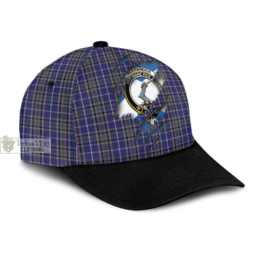 Alexander of Menstry Tartan Classic Cap with Family Crest In Me Style