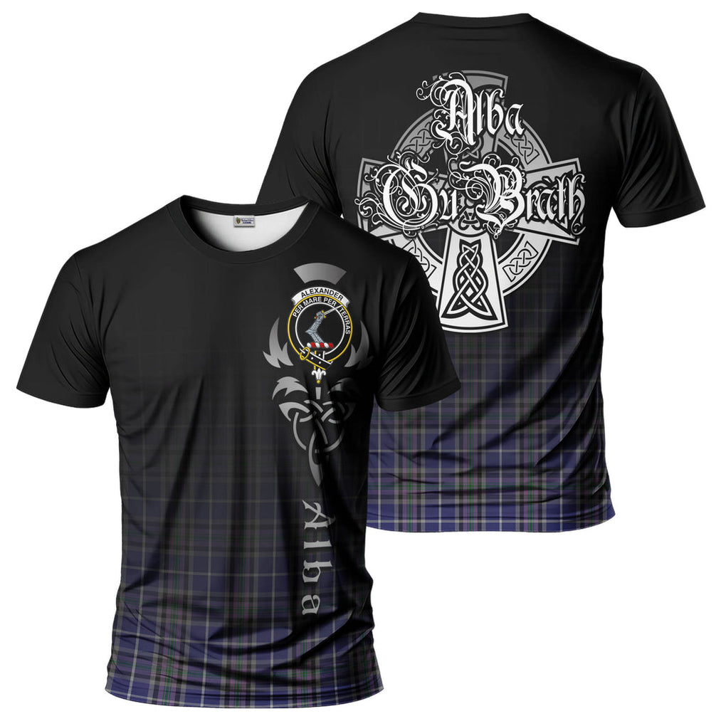 Tartan Vibes Clothing Alexander of Menstry Tartan T-Shirt Featuring Alba Gu Brath Family Crest Celtic Inspired