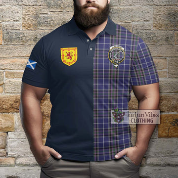 Alexander of Menstry Tartan Polo Shirt Alba with Scottish Lion Royal Arm Half Style