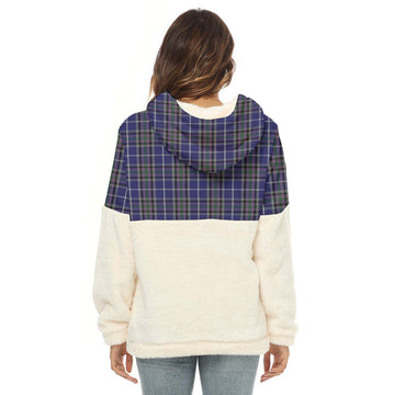 Alexander of Menstry Tartan Women's Borg Fleece Hoodie With Half Zip