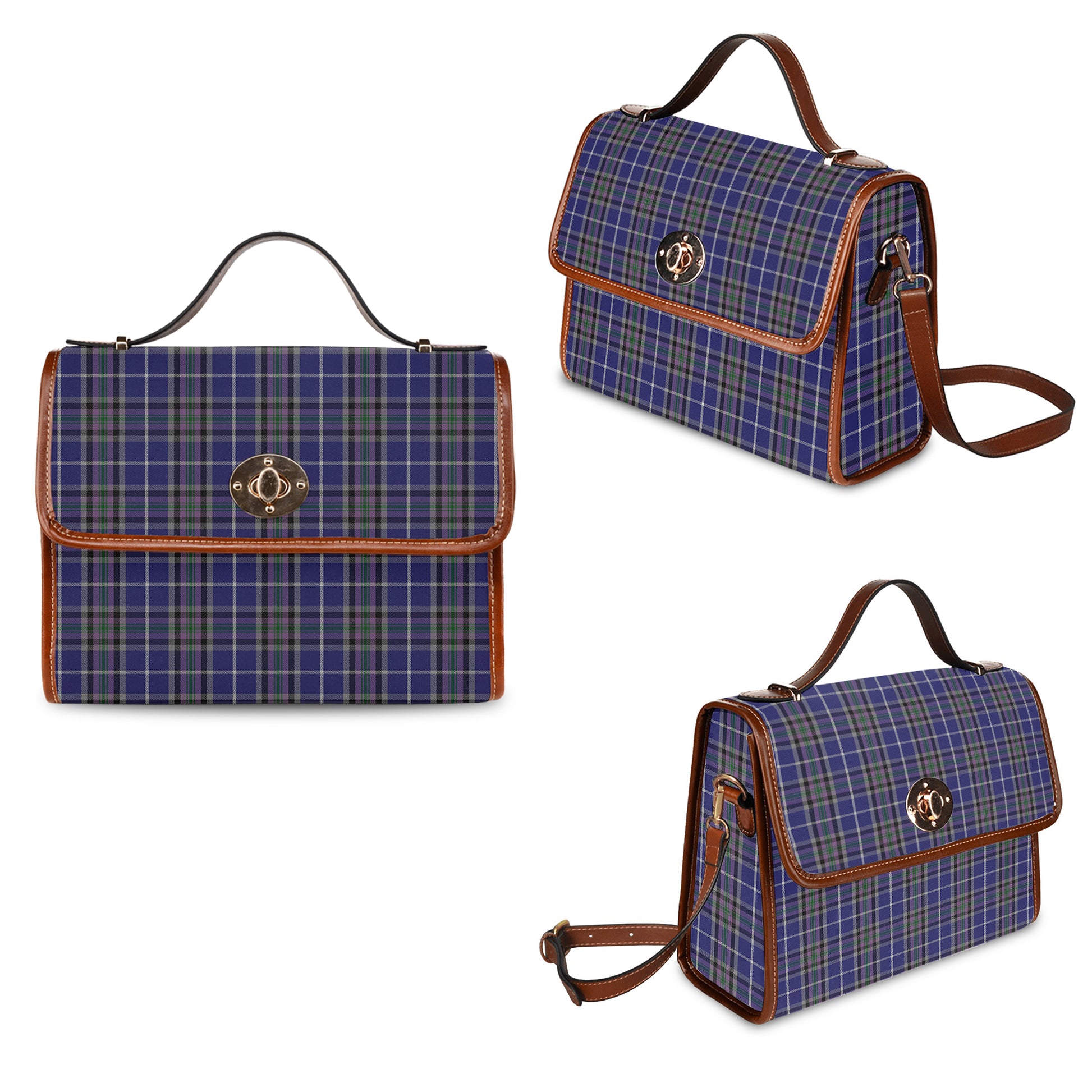 Alexander of Menstry Tartan Leather Strap Waterproof Canvas Bag - Tartanvibesclothing