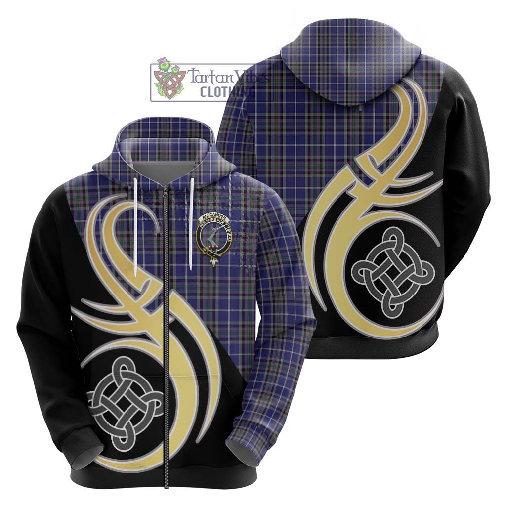 Alexander of Menstry Tartan Hoodie with Family Crest and Celtic Symbol Style - Tartan Vibes Clothing