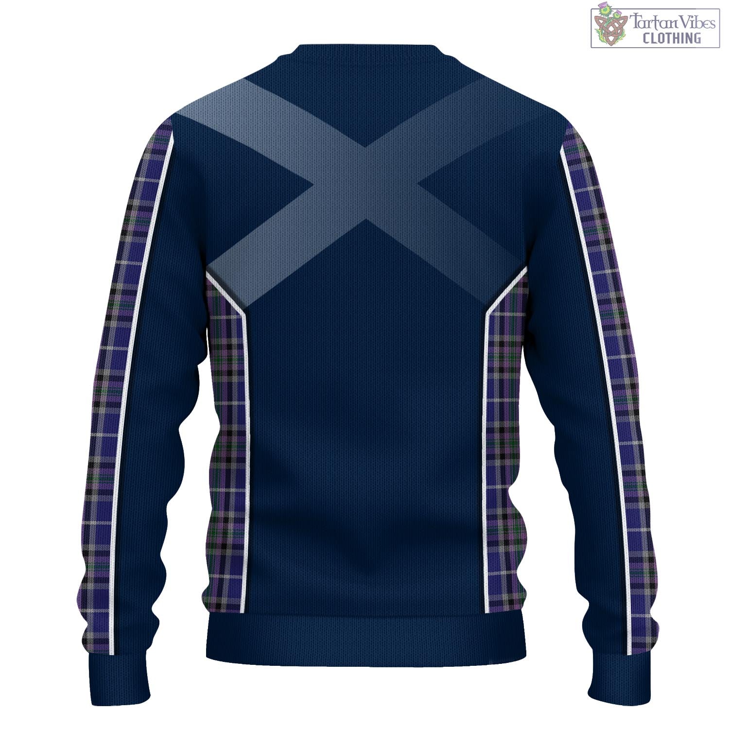 Tartan Vibes Clothing Alexander of Menstry Tartan Knitted Sweatshirt with Family Crest and Scottish Thistle Vibes Sport Style