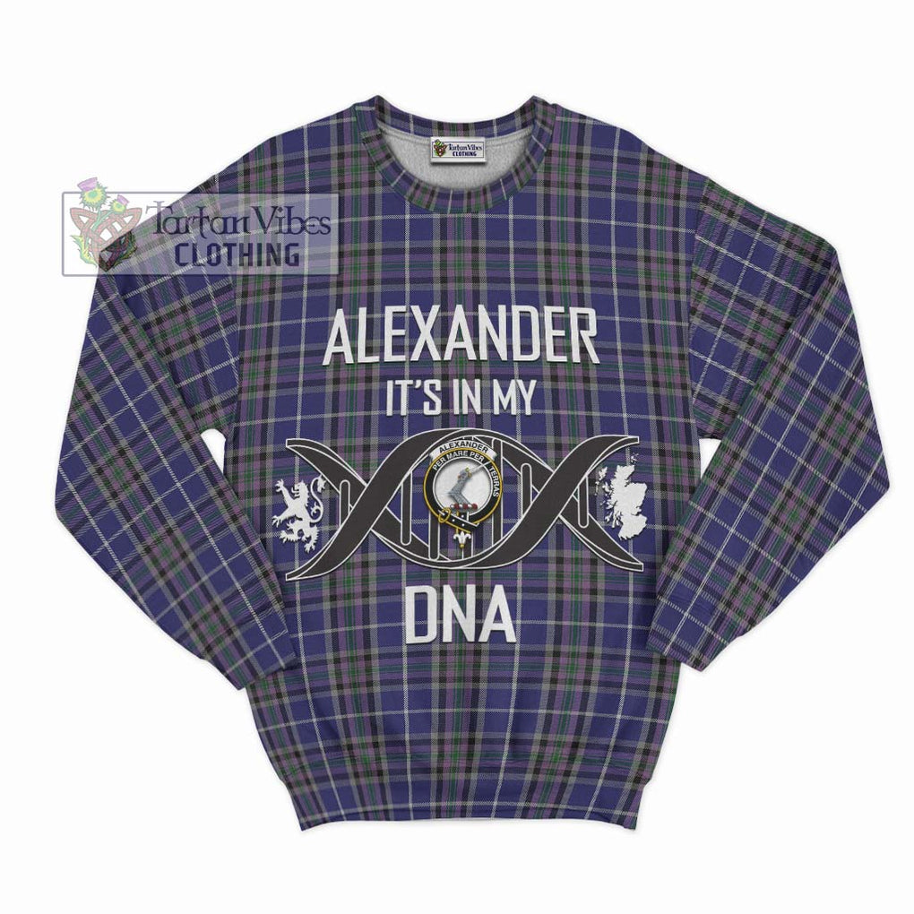 Alexander of Menstry Tartan Sweatshirt with Family Crest DNA In Me Style - Tartanvibesclothing Shop