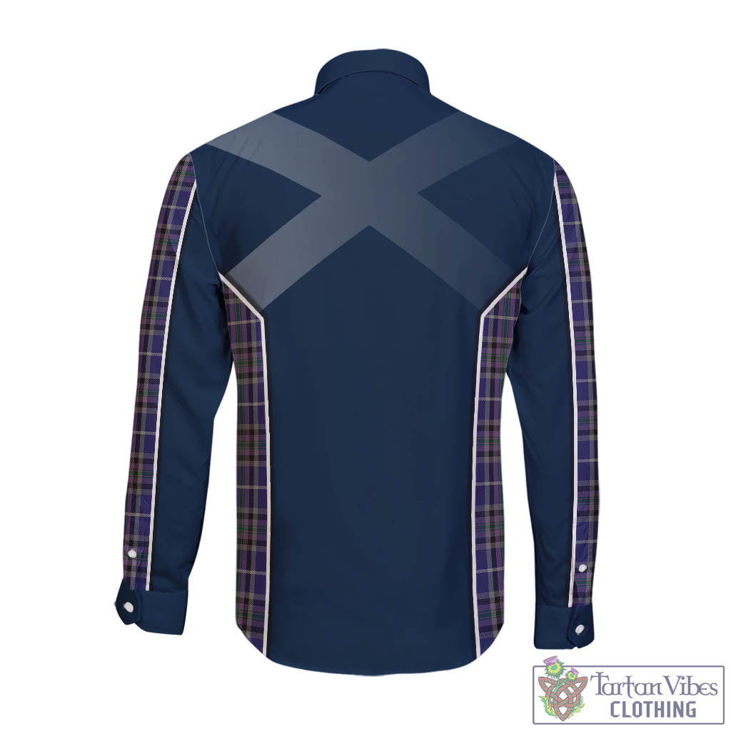 Tartan Vibes Clothing Alexander of Menstry Tartan Long Sleeve Button Up Shirt with Family Crest and Scottish Thistle Vibes Sport Style