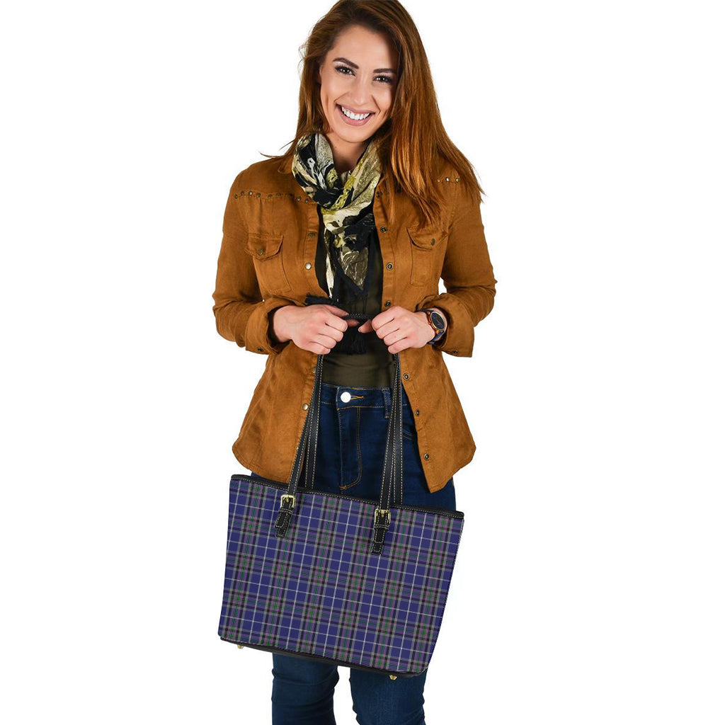 Alexander of Menstry Tartan Leather Tote Bag - Tartanvibesclothing