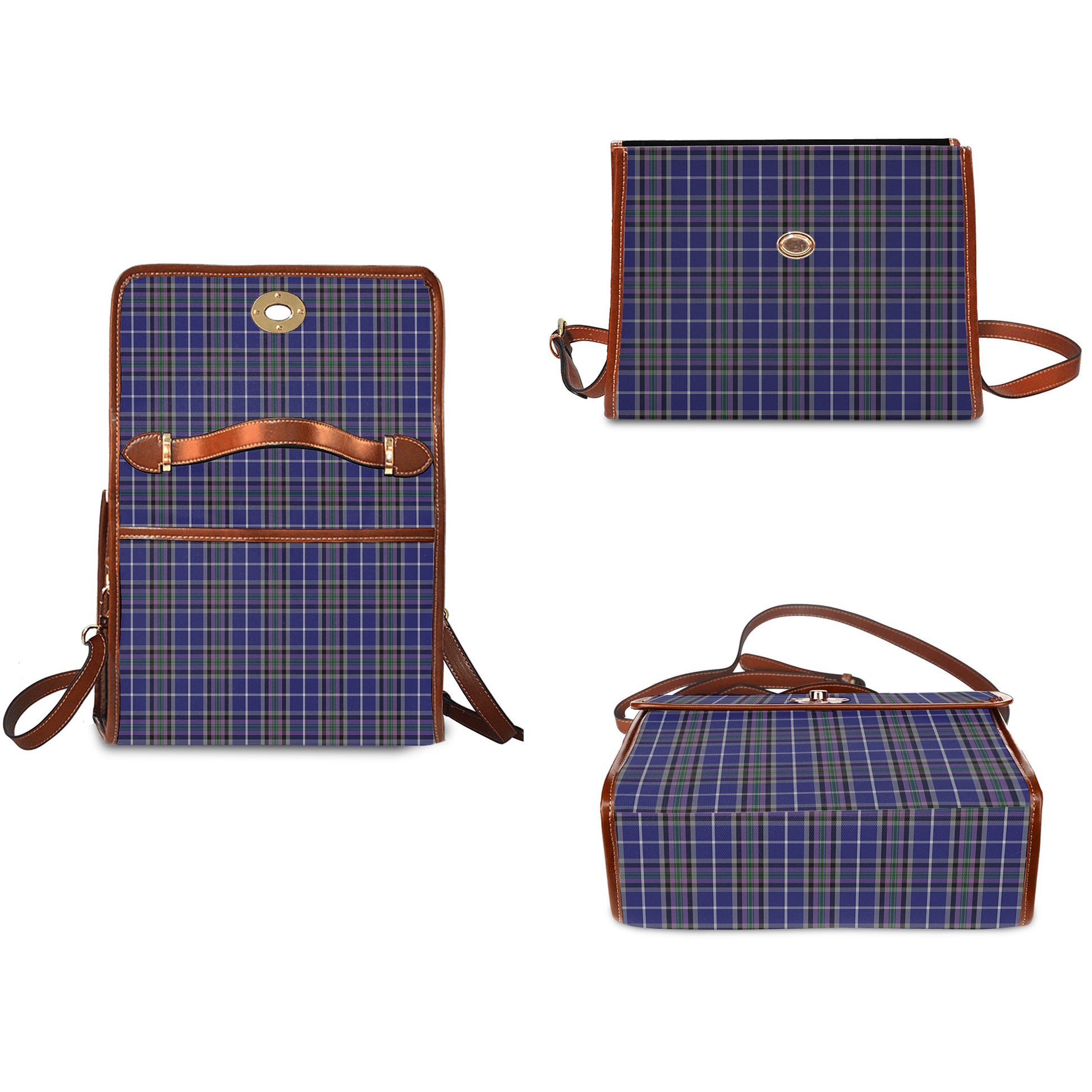 Alexander of Menstry Tartan Leather Strap Waterproof Canvas Bag - Tartanvibesclothing