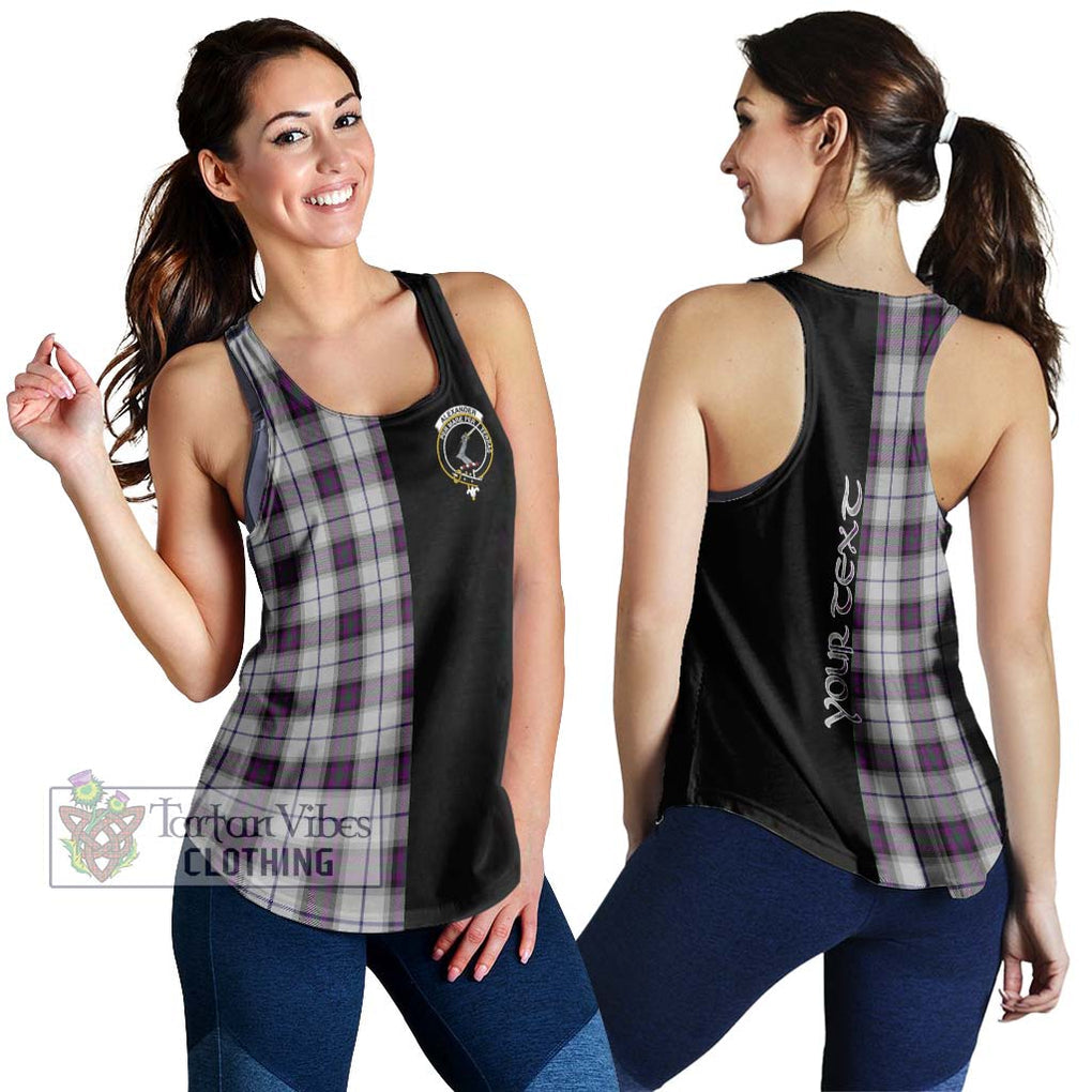 Alexander of Menstry Dress Tartan Women's Racerback Tanks with Family Crest and Half Of Me Style 4XL - Tartanvibesclothing Shop