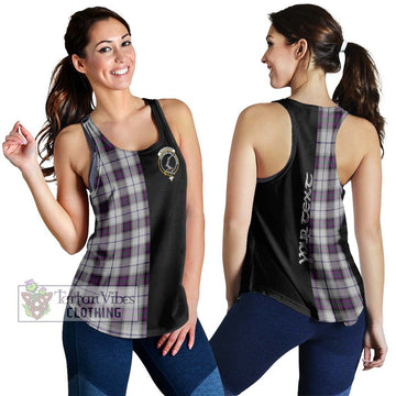 Alexander of Menstry Dress Tartan Women's Racerback Tanks with Family Crest and Half Of Me Style