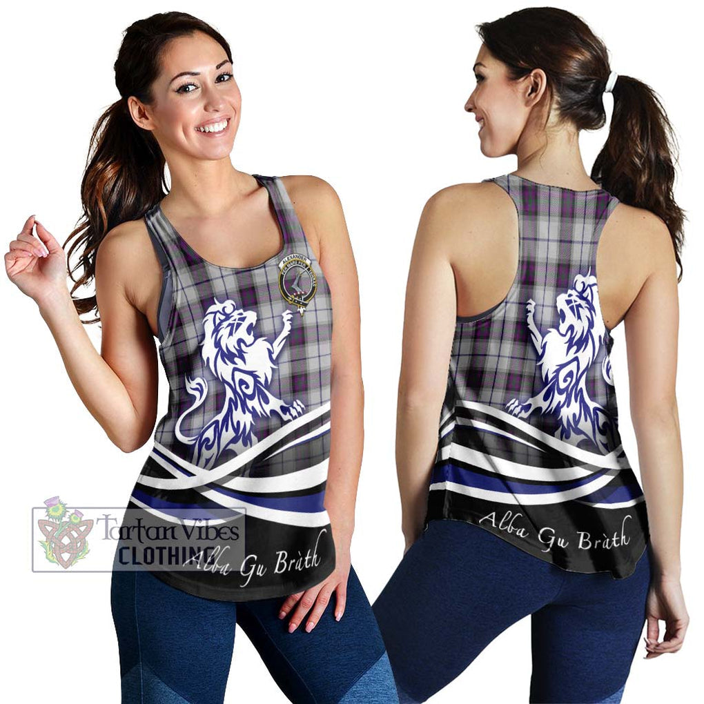 Alexander of Menstry Dress Tartan Women's Racerback Tanks with Alba Gu Brath Regal Lion Emblem 4XL - Tartanvibesclothing Shop