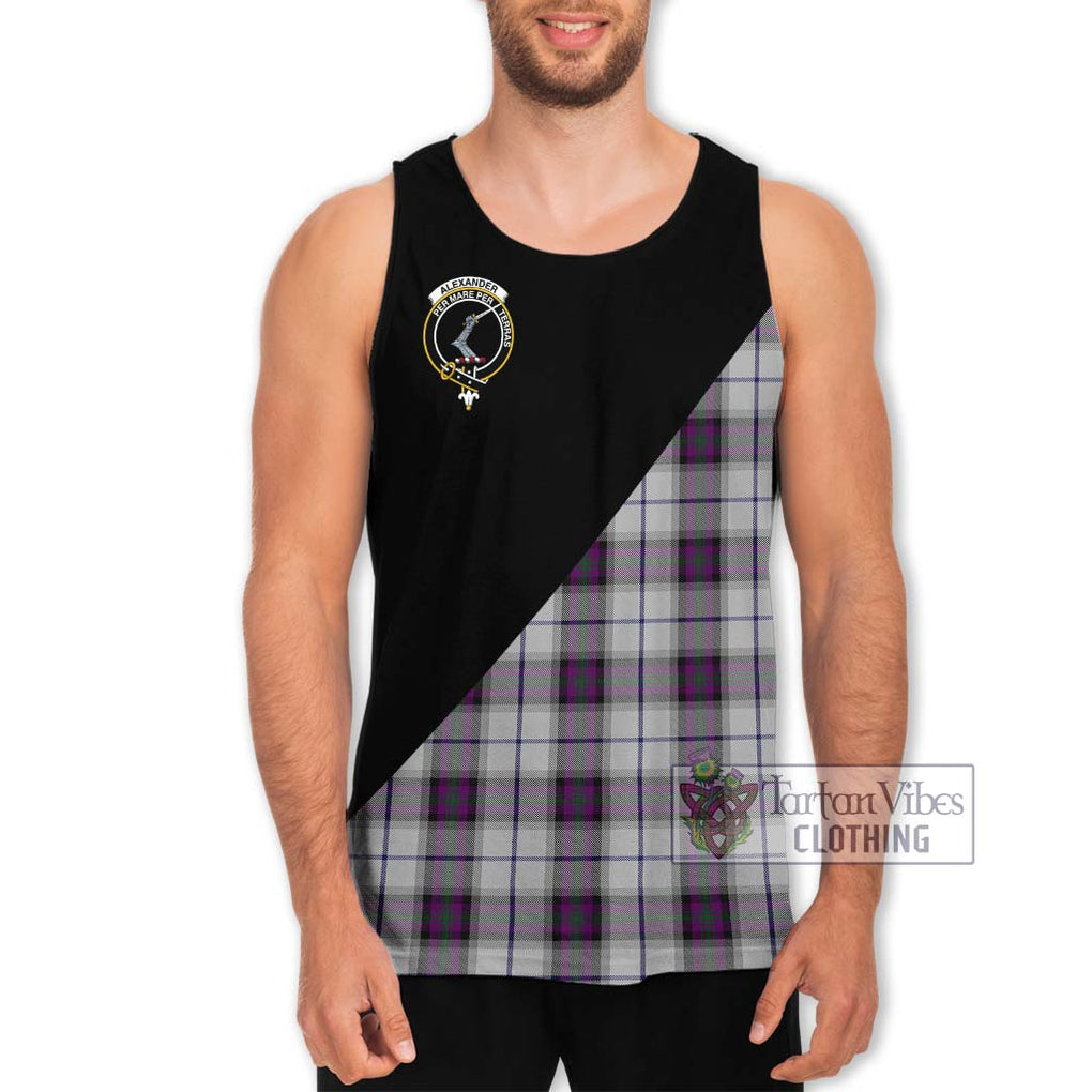 Alexander of Menstry Dress Tartan Men's Tank Top with Family Crest and Military Logo Style Men - Tartanvibesclothing Shop