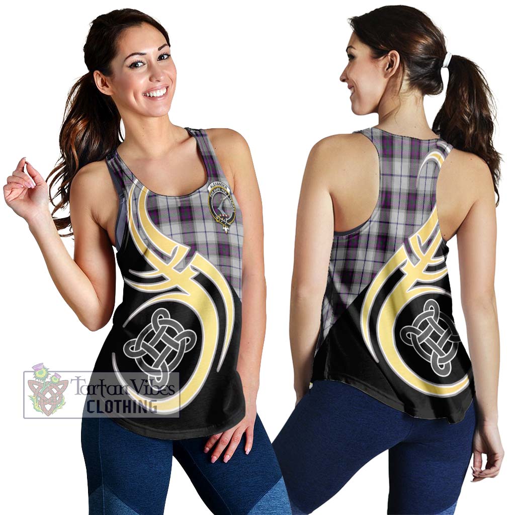 Alexander of Menstry Dress Tartan Women's Racerback Tanks with Family Crest and Celtic Symbol Style 4XL - Tartan Vibes Clothing