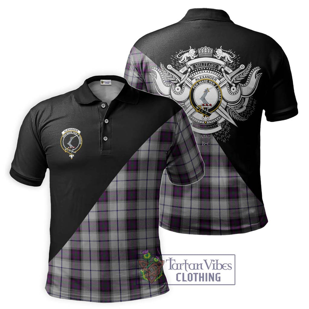 Alexander of Menstry Dress Tartan Polo Shirt with Family Crest and Military Logo Style Kid - Tartanvibesclothing Shop