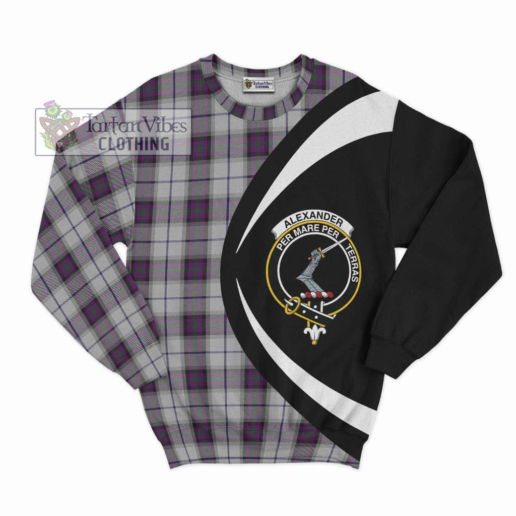 Alexander of Menstry Dress Tartan Sweatshirt with Family Crest Circle Style Unisex - Tartan Vibes Clothing