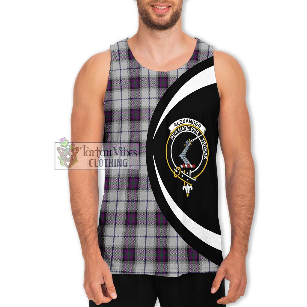 Alexander of Menstry Dress Tartan Men's Tank Top with Family Crest Circle Style Men - Tartan Vibes Clothing