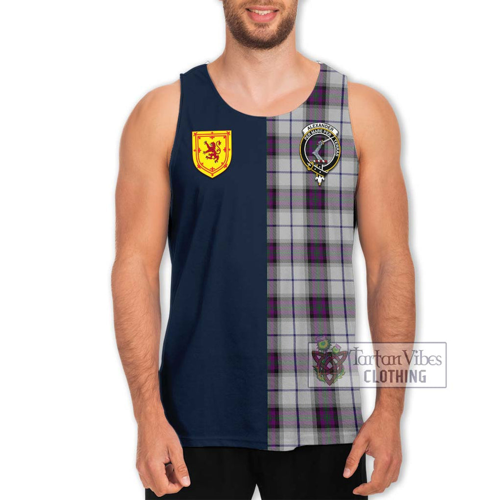 Tartan Vibes Clothing Alexander of Menstry Dress Tartan Men's Tank Top with Scottish Lion Royal Arm Half Style