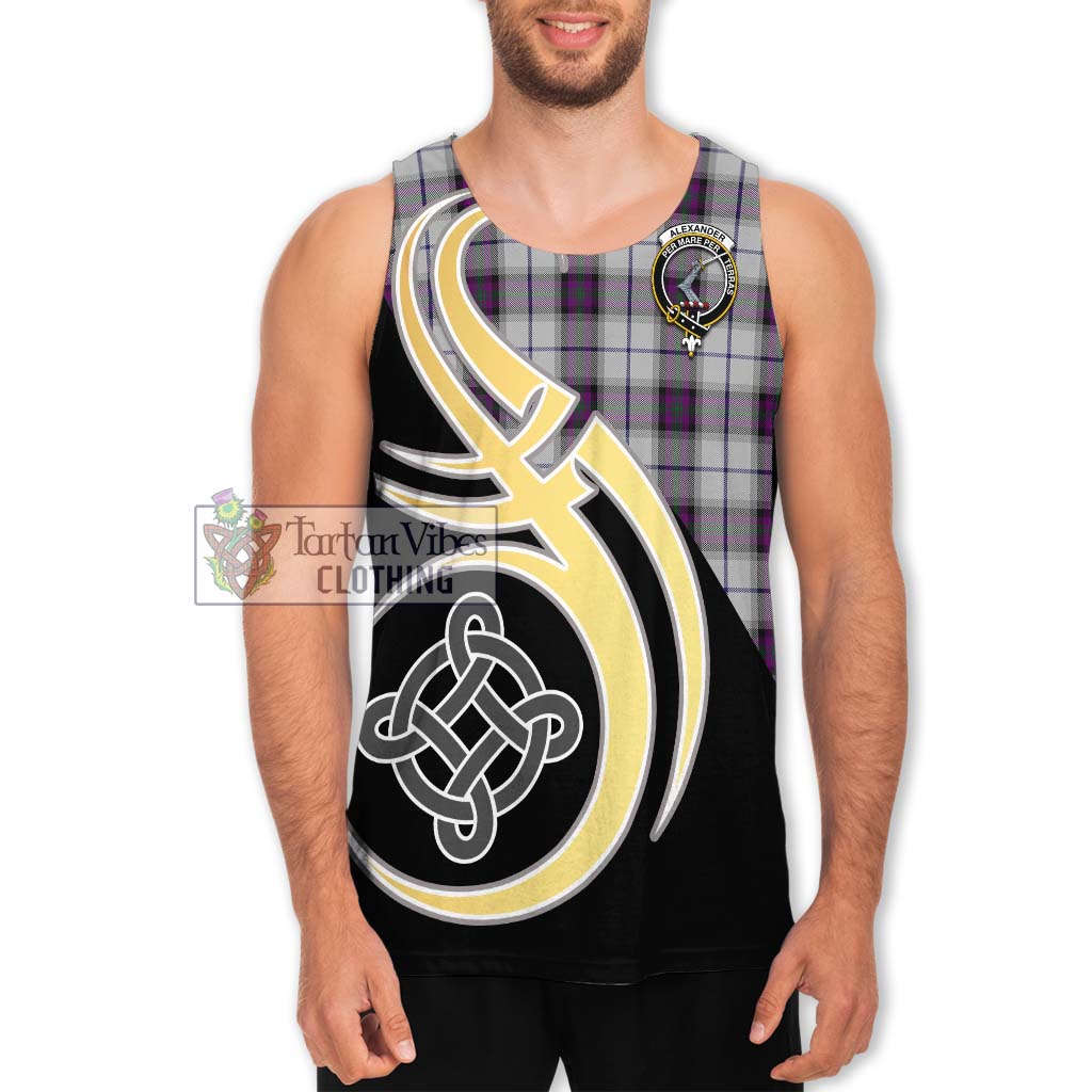 Alexander of Menstry Dress Tartan Men's Tank Top with Family Crest and Celtic Symbol Style Men - Tartan Vibes Clothing