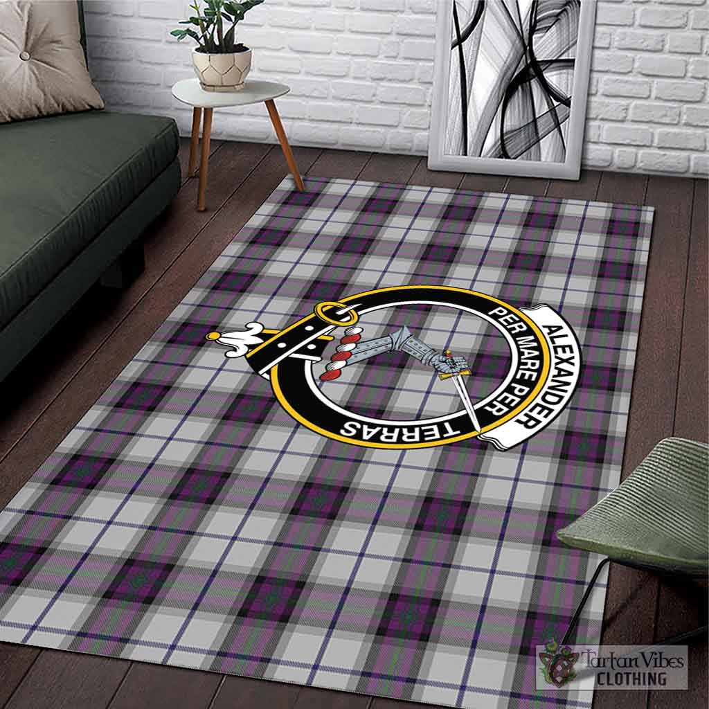 Tartan Vibes Clothing Alexander of Menstry Dress Tartan Area Rug with Family Crest