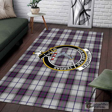 Alexander of Menstry Dress Tartan Area Rug with Family Crest