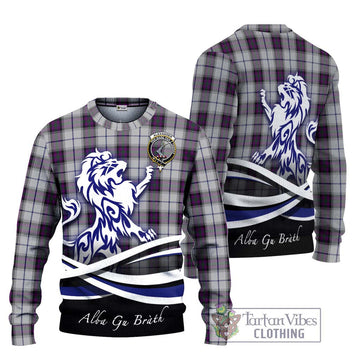 Alexander of Menstry Dress Tartan Ugly Sweater with Alba Gu Brath Regal Lion Emblem