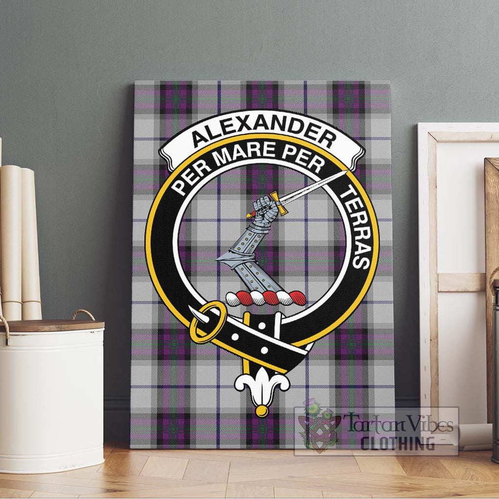 Alexander of Menstry Dress Tartan Canvas Print Wall Art with Family Crest Without Frame - Tartan Vibes Clothing