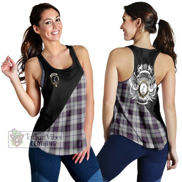 Alexander of Menstry Dress Tartan Women's Racerback Tanks with Family Crest and Military Logo Style