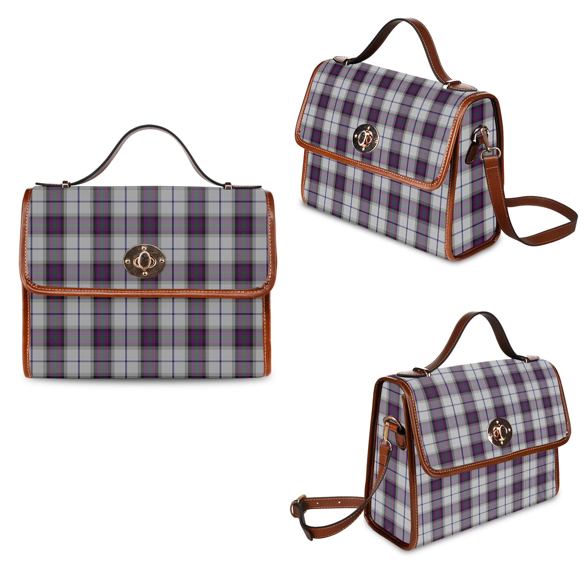 Alexander of Menstry Dress Tartan Leather Strap Waterproof Canvas Bag - Tartanvibesclothing