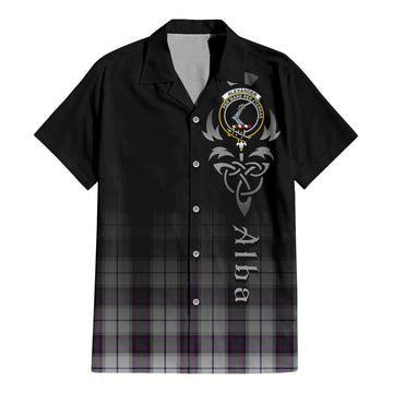 Alexander of Menstry Dress Tartan Short Sleeve Button Up Featuring Alba Gu Brath Family Crest Celtic Inspired