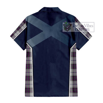 Alexander of Menstry Dress Tartan Short Sleeve Button Shirt with Family Crest and Lion Rampant Vibes Sport Style