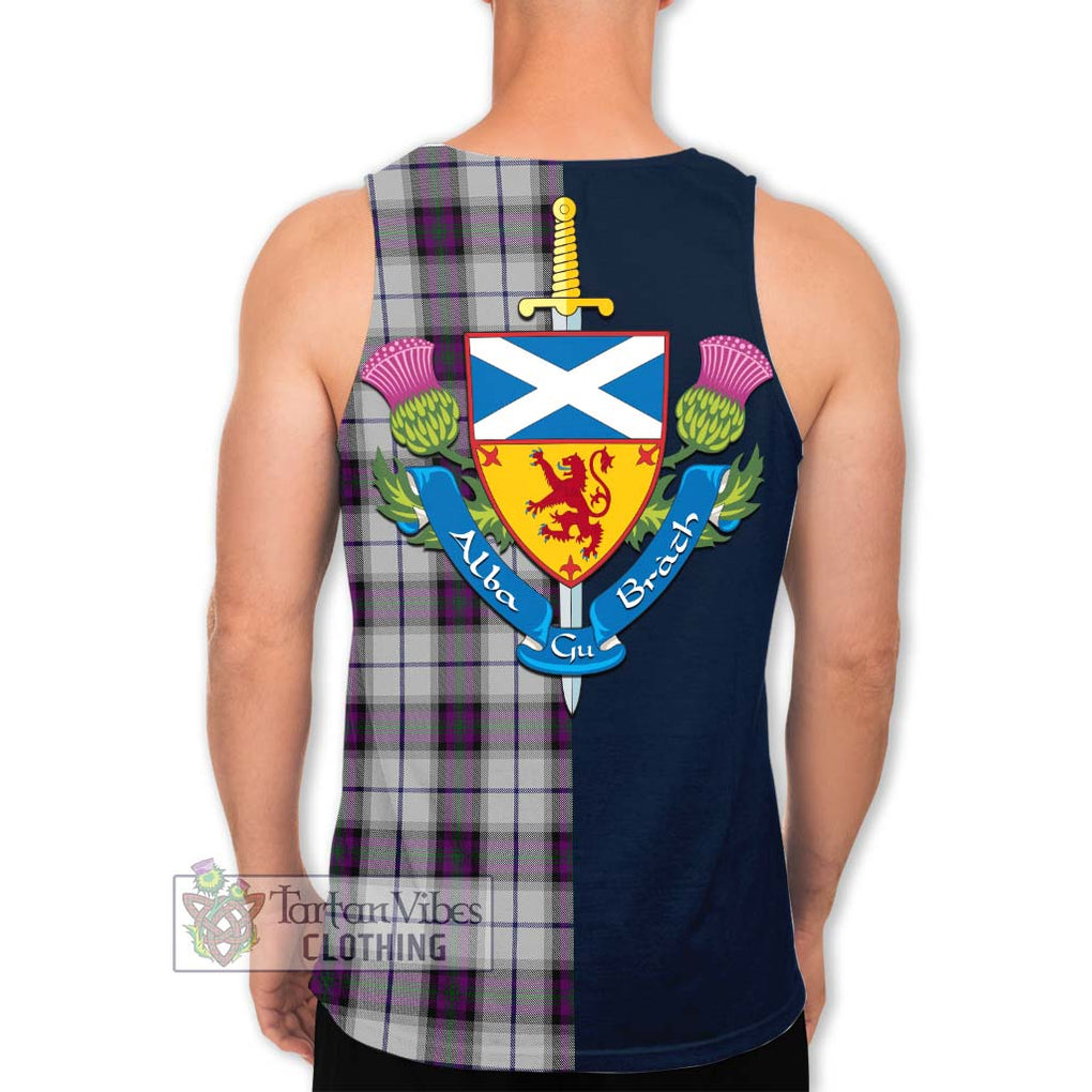 Tartan Vibes Clothing Alexander of Menstry Dress Tartan Men's Tank Top with Scottish Lion Royal Arm Half Style