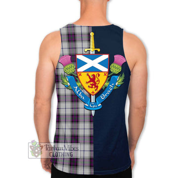 Alexander of Menstry Dress Tartan Men's Tank Top Alba with Scottish Lion Royal Arm Half Style